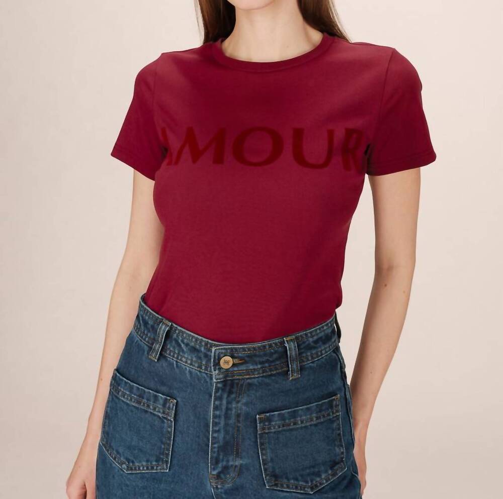 NEW GRACE & MILA sixte t-shirt in merlot